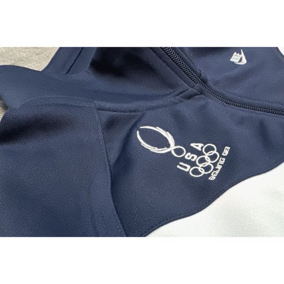 Vintage Nike USA Olympics Jacket Mens Large Track Blue 2008 Beijing Zip Active - Picture 4 of 13